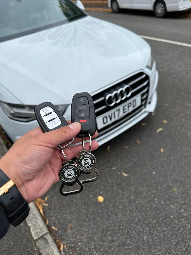 White Audi Spare Car Key